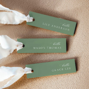 Modern Sage Green Wedding Place Card