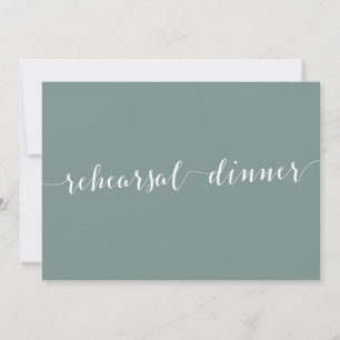 Modern Sage Green Wedding Rehearsal Invitations