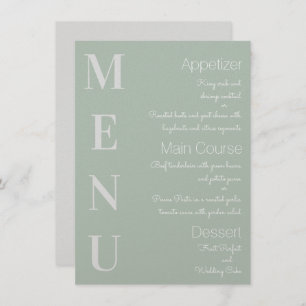 Modern Sage Green with Pale Grey Jumbo Text Menu