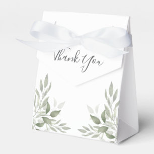 Modern Sage Greenery Botanical Wedding Favor Box