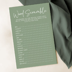 Modern Sage Oh Baby Simple Word Scramble Game