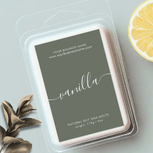 Modern sage simple wax melt label