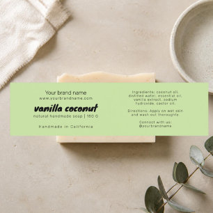 Modern sage soap packaging ingredients label