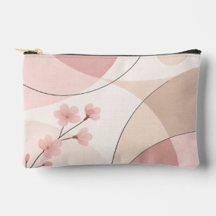 Modern Sakura Minimalist Geometric Accessory Pouch