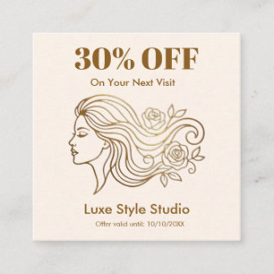 Modern Salon Appointment Discount Coupon Card
