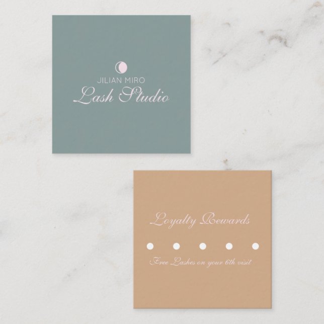 Modern Salon Beauty Eyelash Studio Appointment  Bu Loyalty Card (Front/Back)