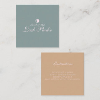 Modern Salon Beauty Eyelash Studio Instructions  Card