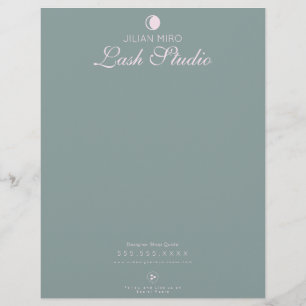 Modern Salon Beauty Eyelash Studio  Letterhead