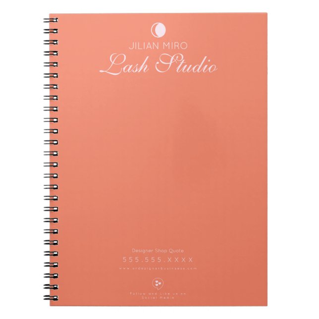 Modern Salon Beauty Eyelash Studio    Notebook (Front)