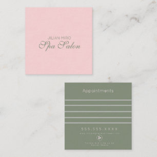Modern Salon Beauty Studio Appointment Card
