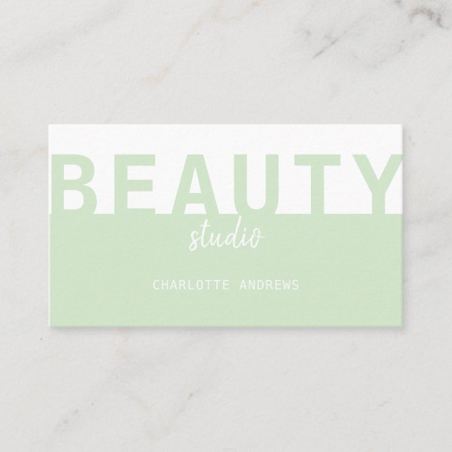 Modern Salon Business Card (Front)