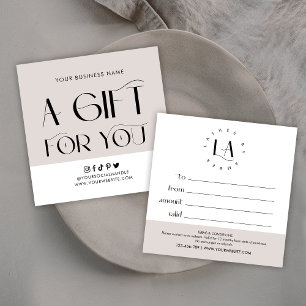 Modern Salon Gift Certificate Personalised Elegant