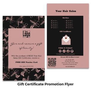 Modern Salon Gift Certificate Promotion Flyer