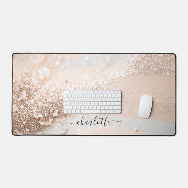 Modern, Salon, Glitter (Imitate) Desk Mat (Keyboard & Mouse)