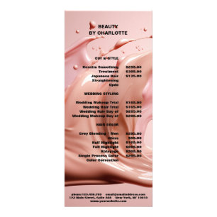 Modern, salon, makeup, beauty photo rack card