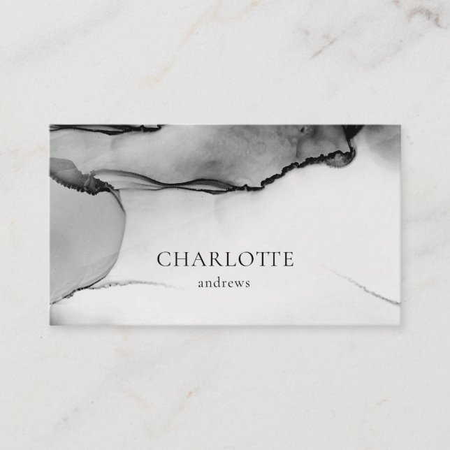 Modern, salon, minimal, watercolor   business card (Front)