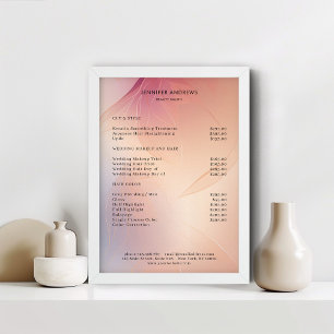 Modern Salon Price List Poster