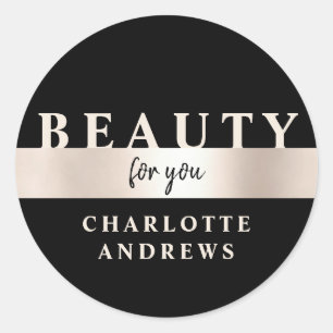 Modern Salon Rosegold Classic Round Sticker