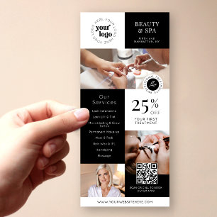 Modern Salon Services Business Marketing Flyer Rack Card