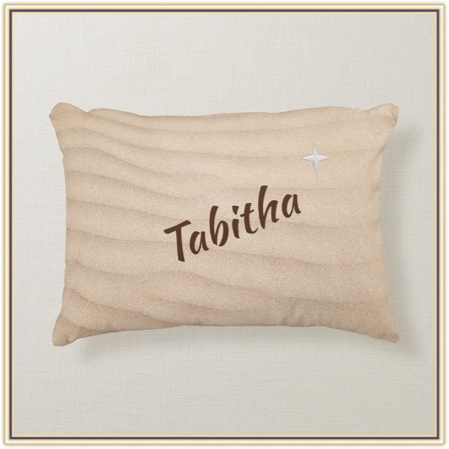 Modern Sandy Beach Silver Star Decorative Cushion (Creator Uploaded)
