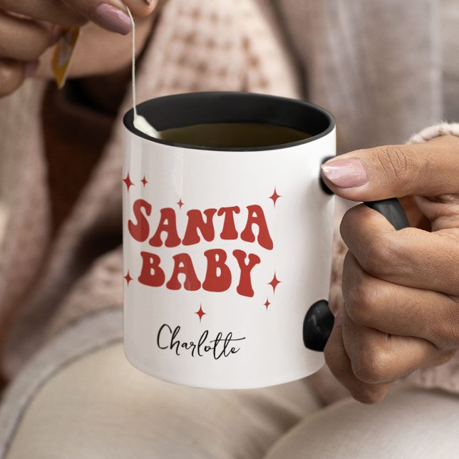 Modern SANTA BABY Christmas Gift Mug (Creator Uploaded)