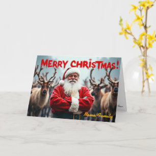 Modern Santa Claus Card