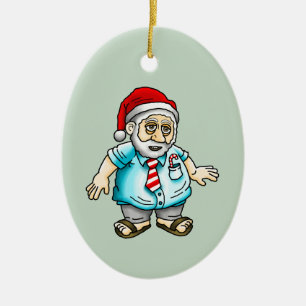 Modern Santa Claus Ceramic Tree Decoration