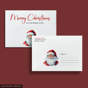 Modern Santa Claus Simple Script Font Envelope