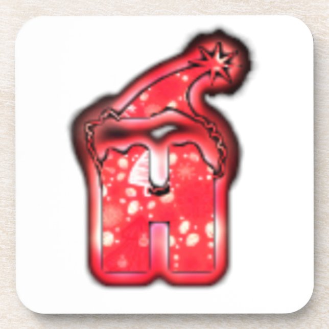 Modern Santa Hat Collection. Coaster (Front)