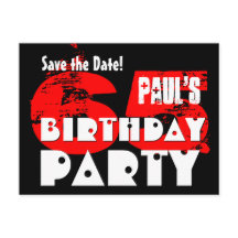 Modern Save the Date 65th Birthday Party V19