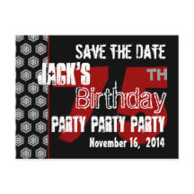 Modern Save the Date  75th Birthday Party R202