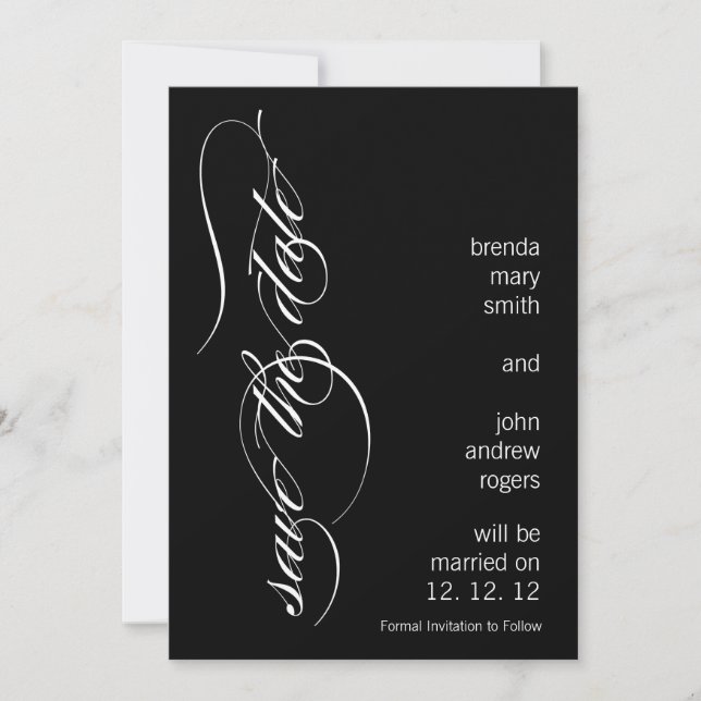 Modern Save the Date Announcement 5 x 7 inch (Front)