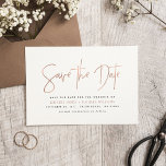 Modern Save the Date Announcements<br><div class="desc">Faux Rose Gold Foil Modern Save the Date Announcements</div>