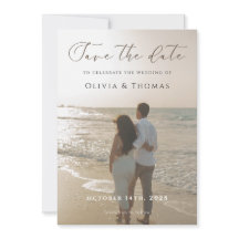 Modern Save The Date Card | Minimalist Photo