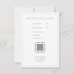 Modern Save the Date Card with Custom RSVP card