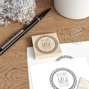 Modern Save The Date DIY Wedding Rubber Stamp