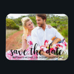 Modern Save The Date Engagement Couple Photo Magnet<br><div class="desc">Modern Save The Date Engagement Announcement Couple Photo Magnet</div>