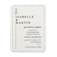 Modern Save the Date Faux Deckled Edge Wedding