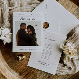 Modern Save The Date invitation with photo