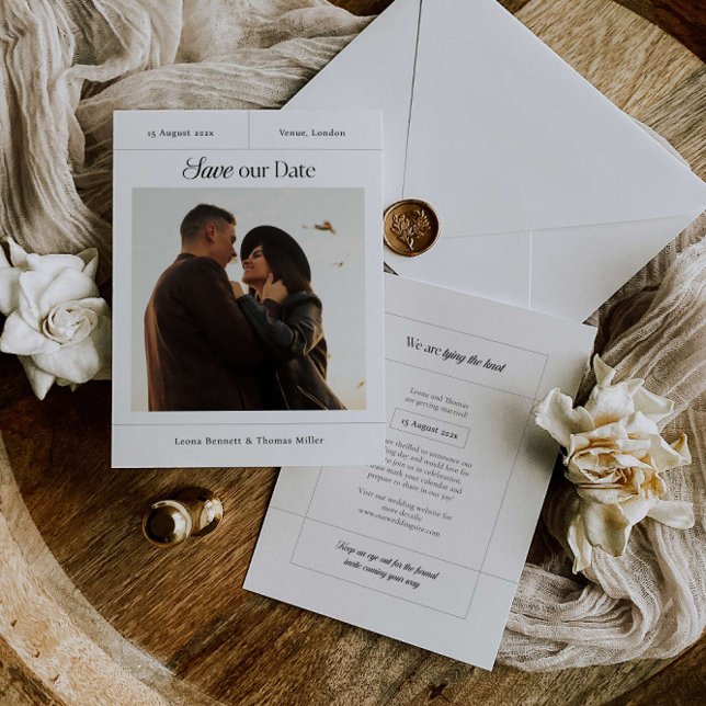 Modern Save The Date invitation with photo (Creator Uploaded)