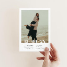 Modern Save The Date invitation with photo