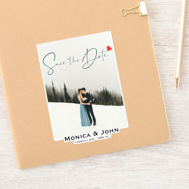 Modern Save the Date Photo Personalised (Notebook)