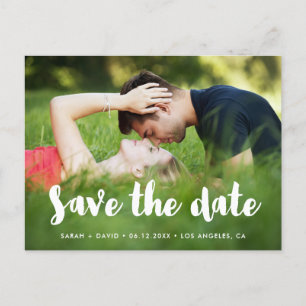 Modern Save the Date photo postcard