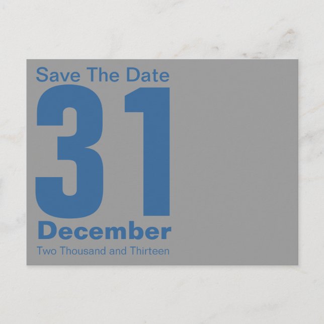 Modern Save The Date Postcard (Front)