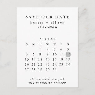 Modern Save the Date Postcard