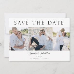 Modern Save the Date Three Photo V2 Invitation