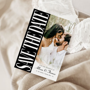 Modern Save the Date Wedding Announcement Card 