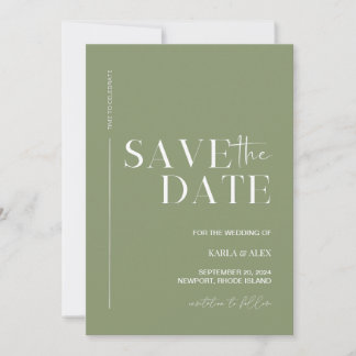 Modern Save The Date Wedding Invitation