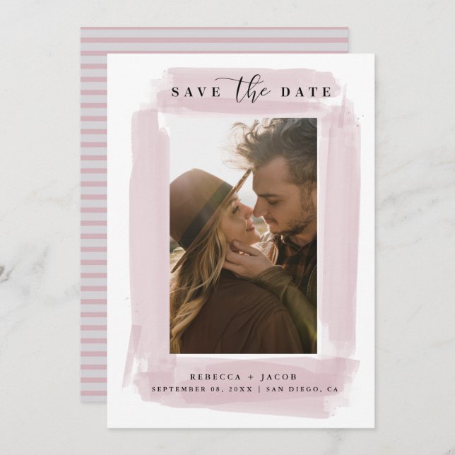 Modern Save The Date Wedding Photo (Front/Back)