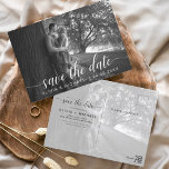 Modern Save the Date White Handwritten Photo Postcard<br><div class="desc">Handwritten Wedding Save the Date Cards that have a photo on the front and back. The Save the Date Fall,  Autumn,  Winter,  Spring or Summer cards contain a modern hand lettered cursive script typography that are elegant,  simple and modern to use after you minimalist simple wedding day celebration.</div>